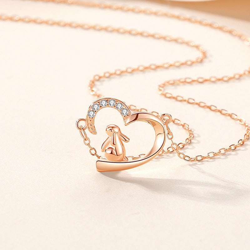 Female Design Sense Heart Shape With Necklaces