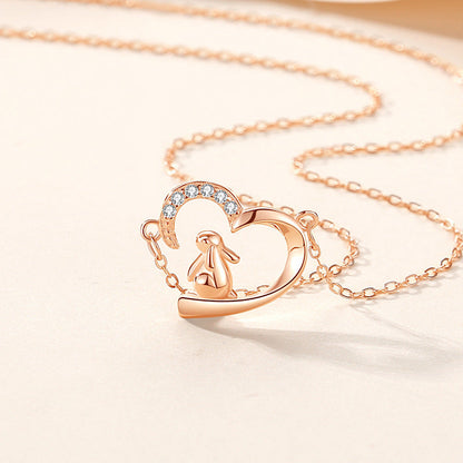 Female Design Sense Heart Shape With Necklaces