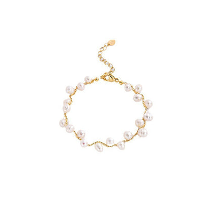 Women's Luxury Cold Style Natural Pearl For Bracelets