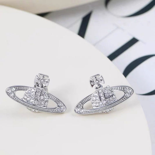 Planet Auricular Needle Simple Fashion Queen Mother Earrings