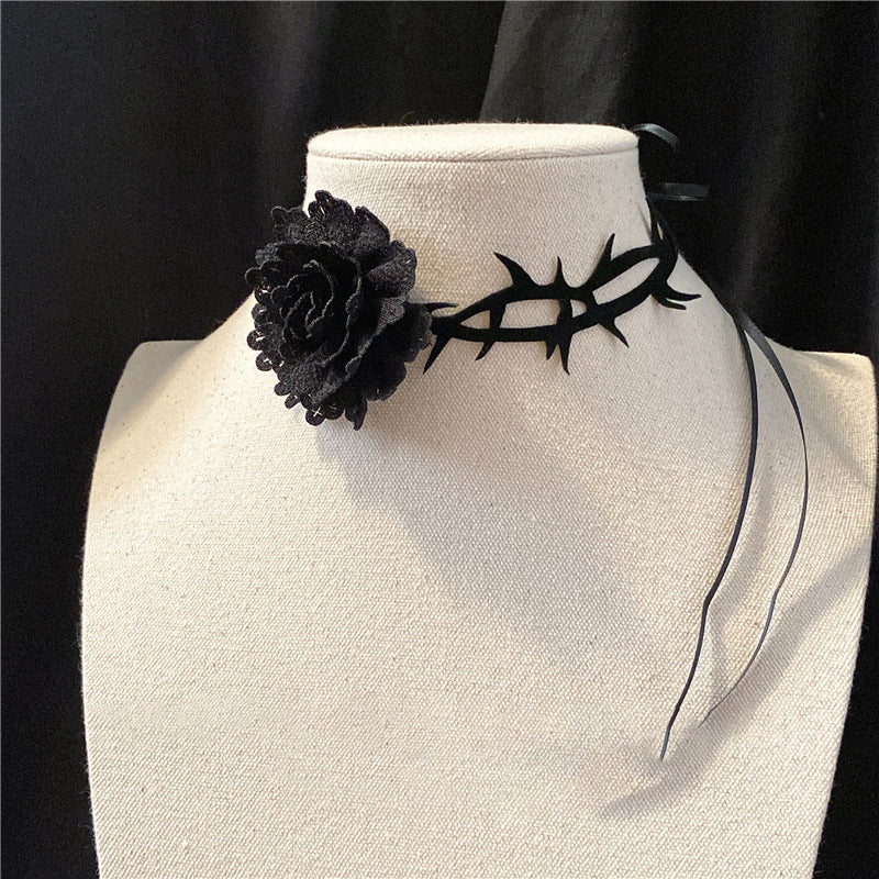 Rose Fabric Lace Niche Temperament Creative Necklaces