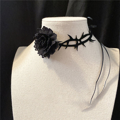 Rose Fabric Lace Niche Temperament Creative Necklaces