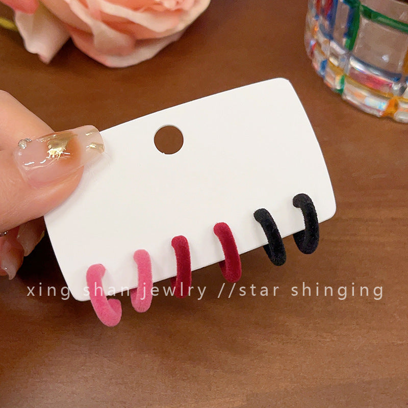 Flocking Shaped Artistic French Retro Simple Earrings