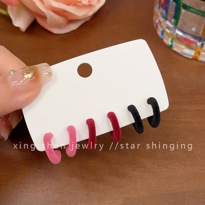 Flocking Shaped Artistic French Retro Simple Earrings