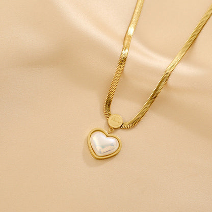 Furnace Electroplating Colorful Heart Love Female Necklaces