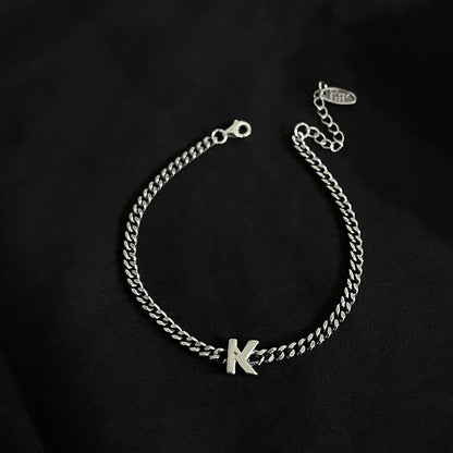 Women's Korean Style Sterling Sier English Letter Special Interest Bracelets