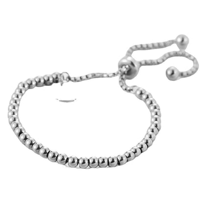 Steel Simple Stylish Round Tag Adjustable Bracelets
