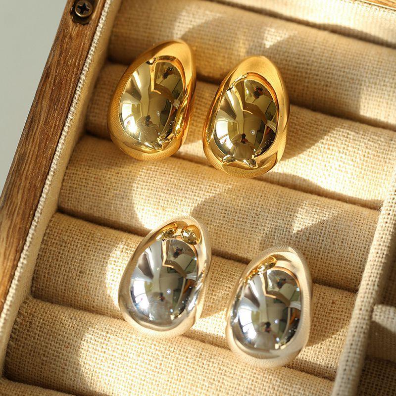 Metal Water Drop Personality Design Korean Earrings