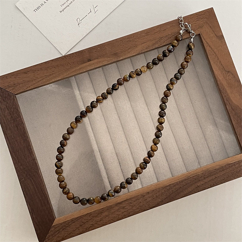 Women's Tigereye Beaded Niche Retro High Sense Necklaces