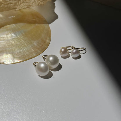 Women's Temperamental Sterling Sier Natural Pearl High-grade Earrings