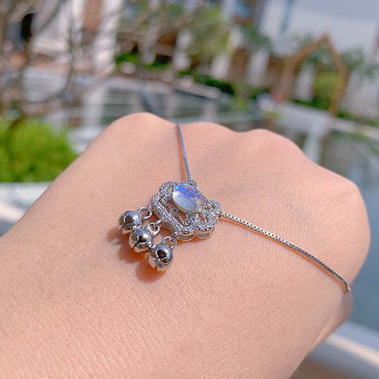 Safety Lock Sier Long Life Moonstone Bracelets