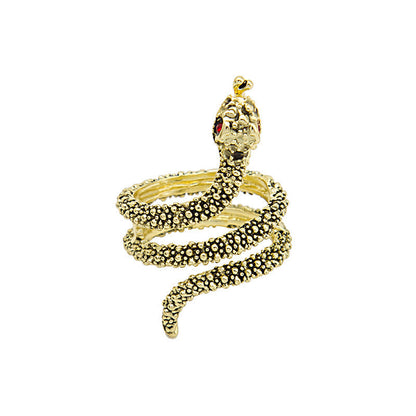 Collection Snake-shaped Animal Open Geometric Retro Rings