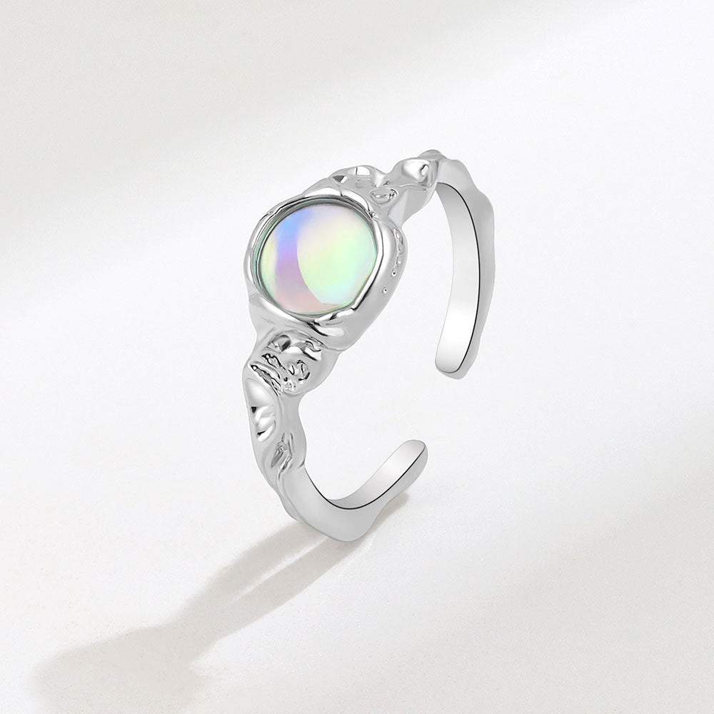 Moonstone Female Design Affordable Luxury Style Opening Rings