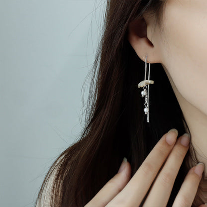 White Flowers Hanging Temperament Fairy Wind Summer Earrings