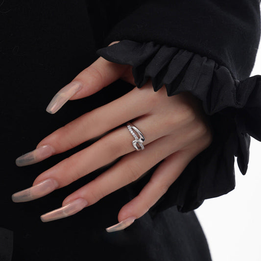 Light Luxury High-grade Cross Geometric Girlfriends Rings