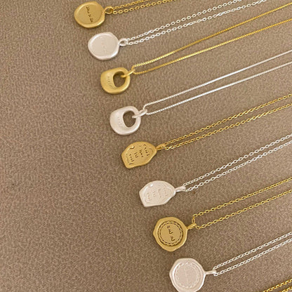 Irregular Matte Metal Pendant Female Niche Retro Personality All Necklaces