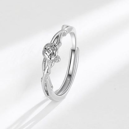 Rose Couple Female Male Niche Trendy Rings