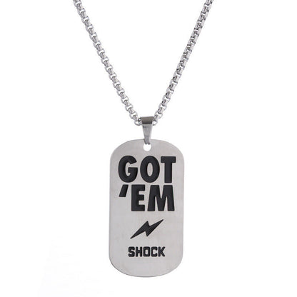 Men's Design Titanium Steel Army Stainless Pendant Necklaces