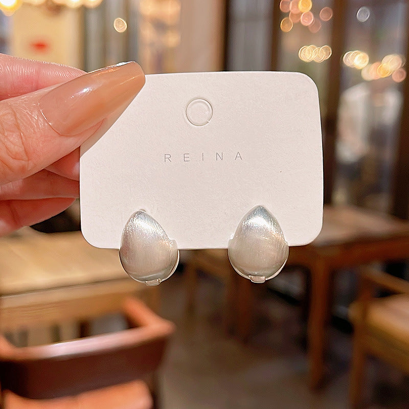 Women's Needle Simple Lovely Ear Clip Fashionable Matte Earrings