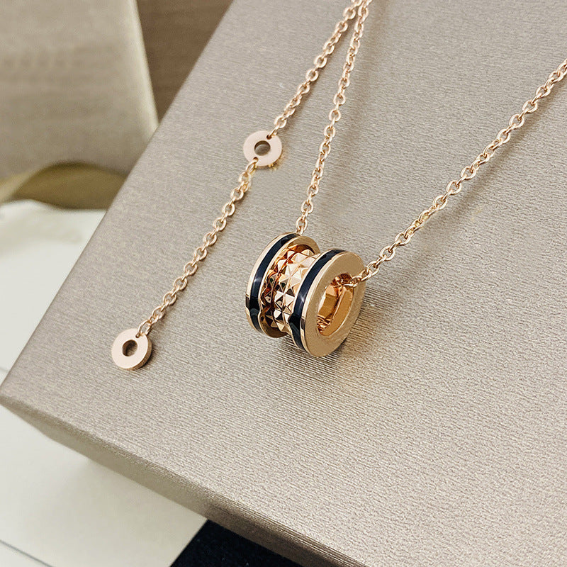 Women's & Men's Ceramic High Version Spring Full Diamond Small Waist Necklaces