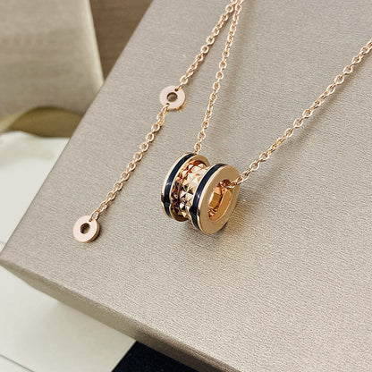 Women's & Men's Ceramic High Version Spring Full Diamond Small Waist Necklaces