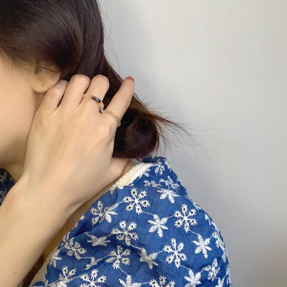 Women's Resin Leopard Print Fashionable Crystal String Rings