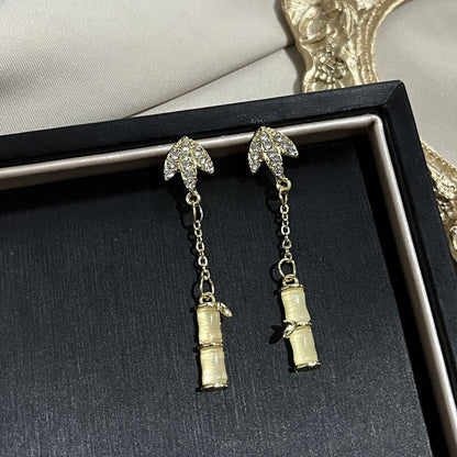 Needle French Opal Simple And Stylish Earrings