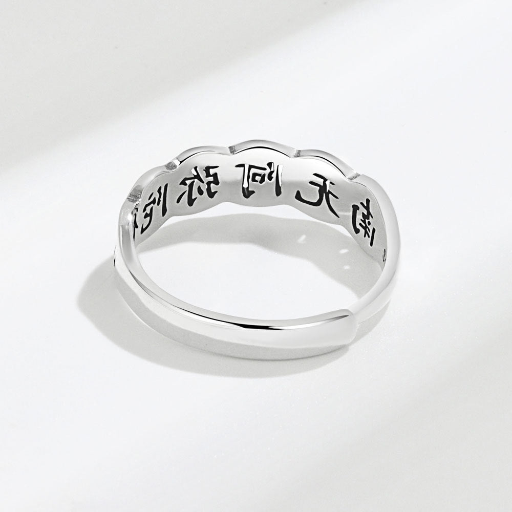 Sutra Six Words Mantra Amitabha Buddha Lucky Rings
