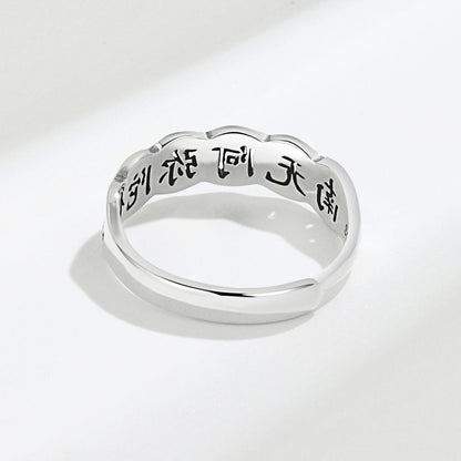 Sutra Six Words Mantra Amitabha Buddha Lucky Rings