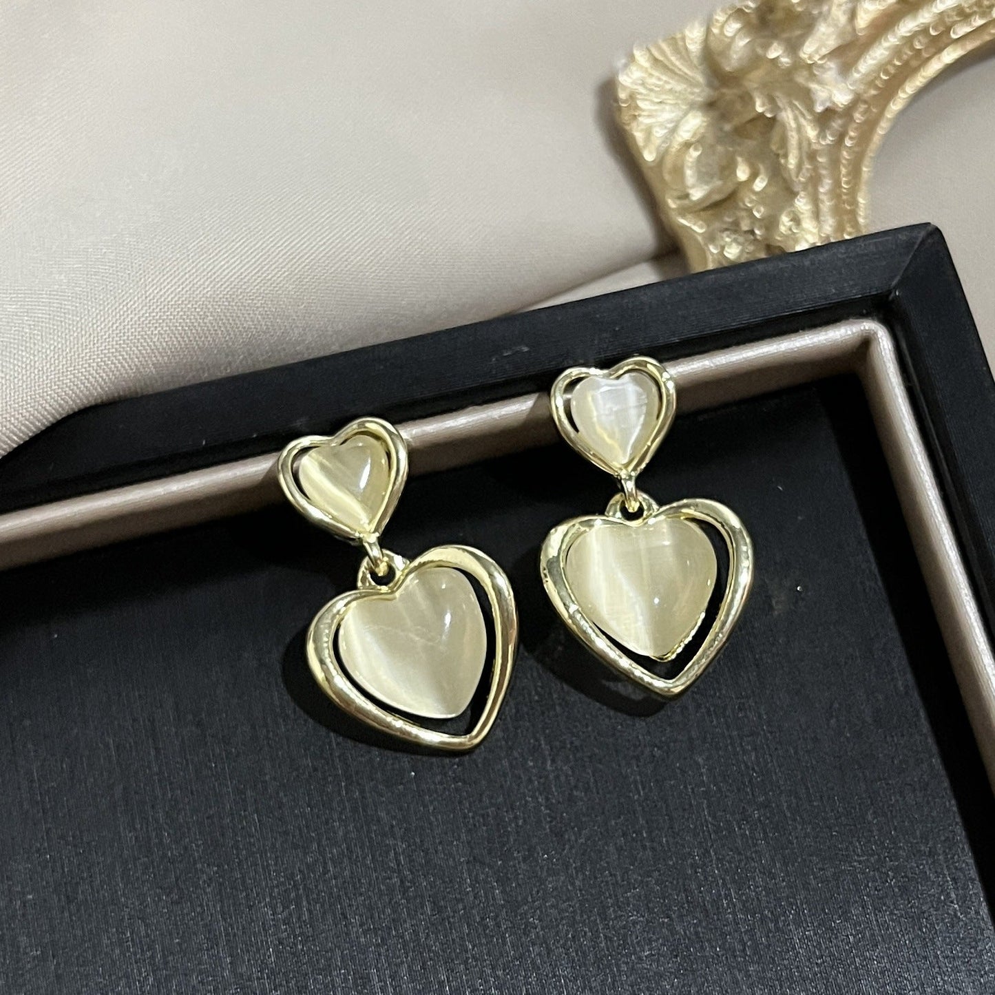 Needle French Opal Simple And Stylish Earrings