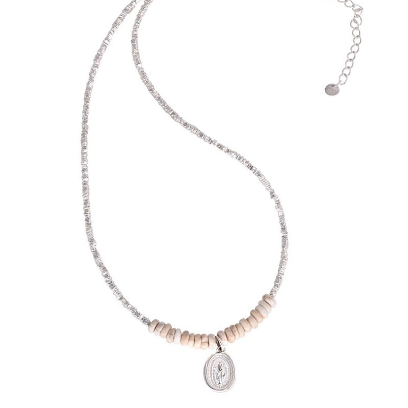 Women's Tulip Turquoise Sier Fashionable Exquisite Light Luxury High-grade Necklaces