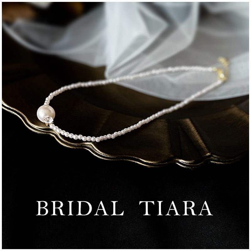 Korean Style Super Fairy Clavicle Chain Vintage Bridal Pearl Necklaces