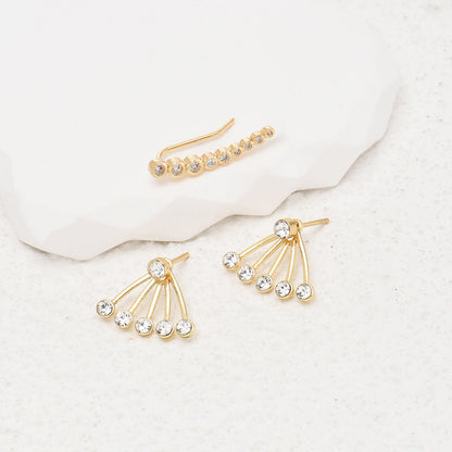 Simple Affordable Luxury Fashion Cold Style Twin Earrings
