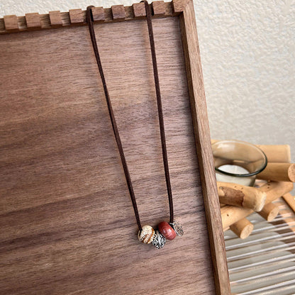 Beaded Jade Butterfly Safety Lock Temperament Necklaces