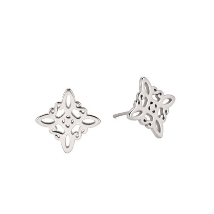 Plating Titanium Steel Cut Hollow Style Witch Rings