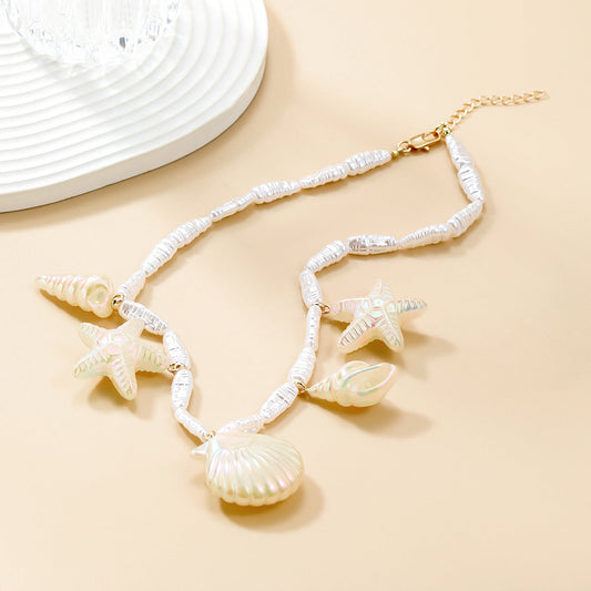 Vacation Style Female Fashion Starfish Shell Necklaces