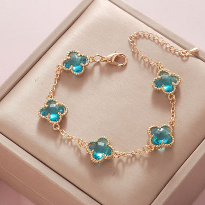 Women's Electroplated Devil's Eye Four-leaf Clover Fashion Bracelets