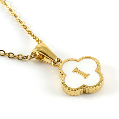 Women's Four-leaf Clover Pendant Stainless Steel Gold Necklaces
