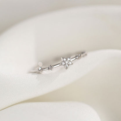 Zircon Female Cold Wind High Sense Rings