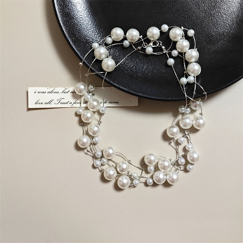 Women's Pearl Sweater Chain Long Light Luxury Necklaces