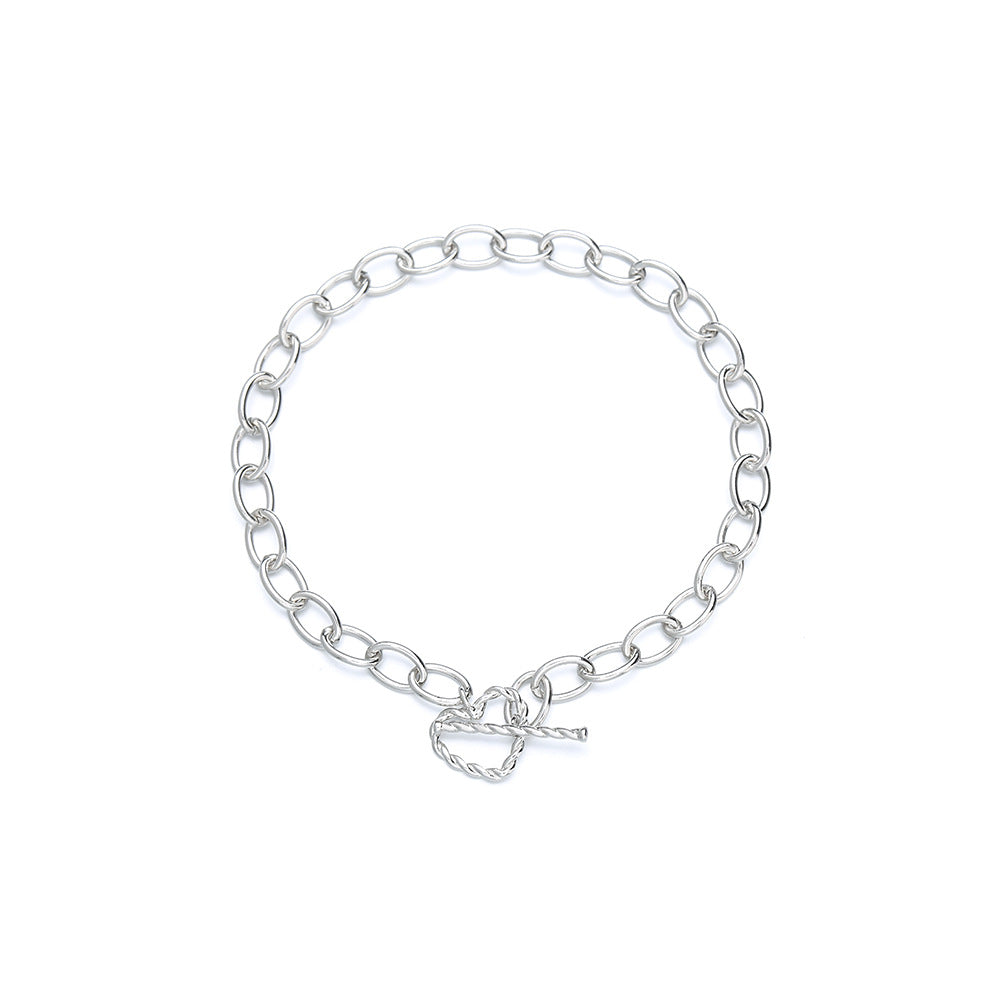 Hip Hop Temperament Shape Buckle Design Hollow Bracelets