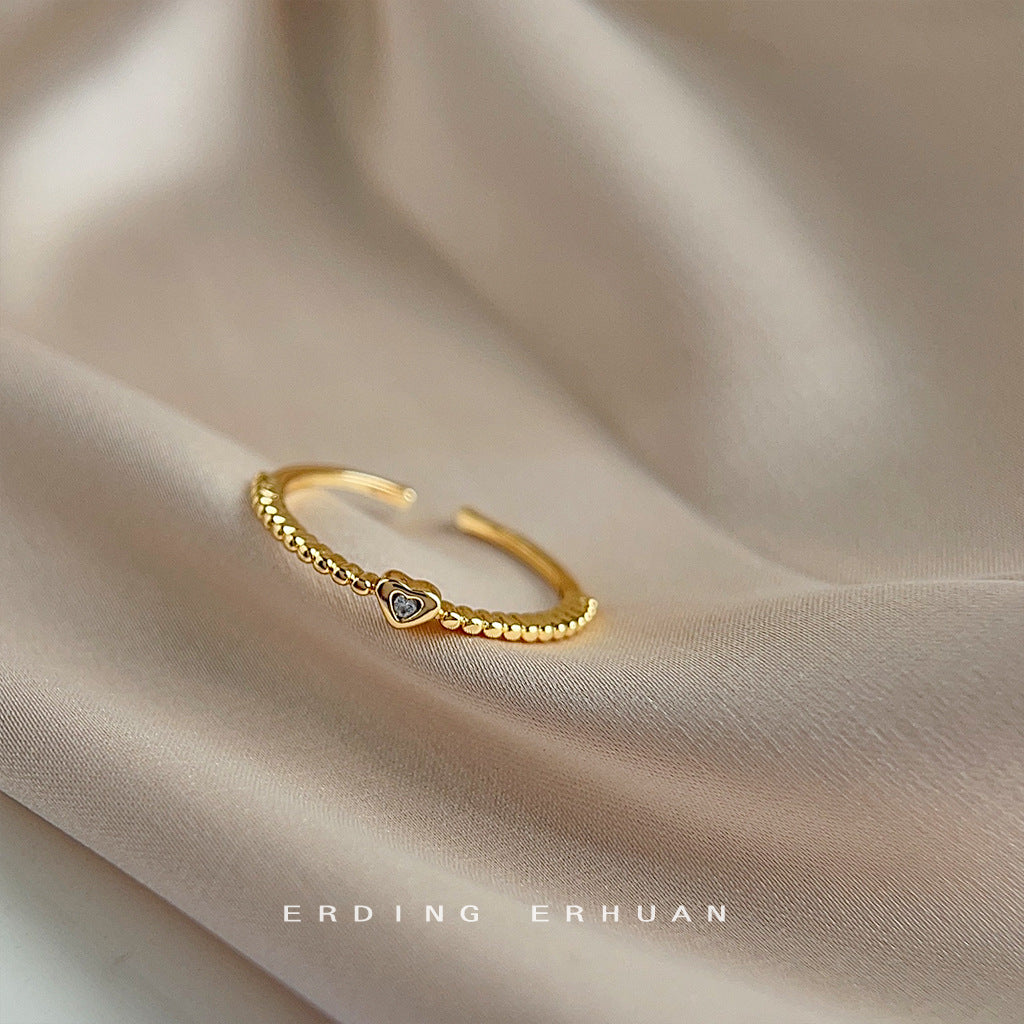 High-grade Micro Inlaid Zircon Open Adjustable Rings