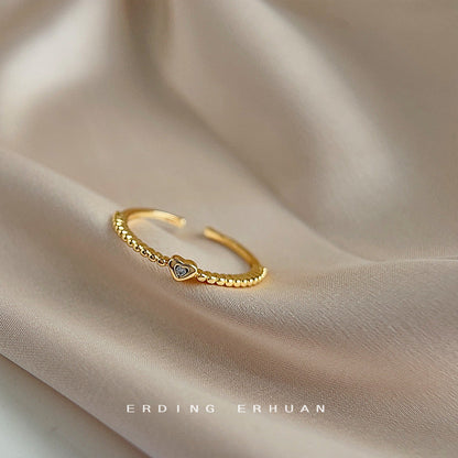 High-grade Micro Inlaid Zircon Open Adjustable Rings