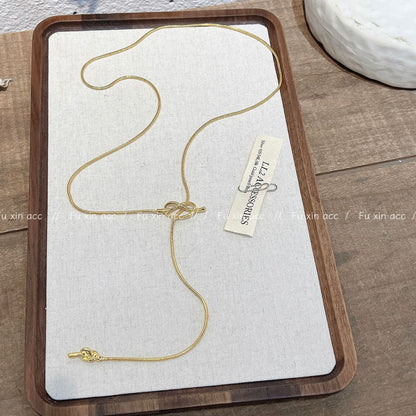 Sailor Knot Sweater Chain Light Luxury Necklaces