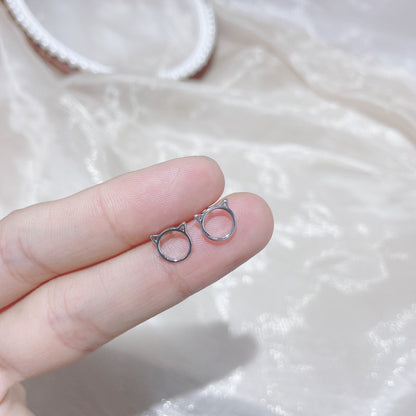 Sier Female Simple And Compact Delicate Earrings