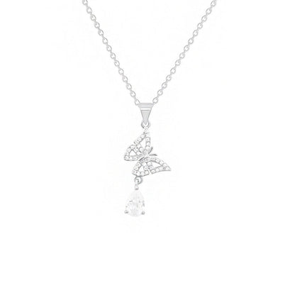 Personality Butterfly Water Drop Tassel Female Necklaces