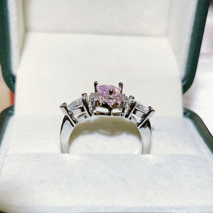 Women's Heart-shaped Love Zircon For Fashion Rings