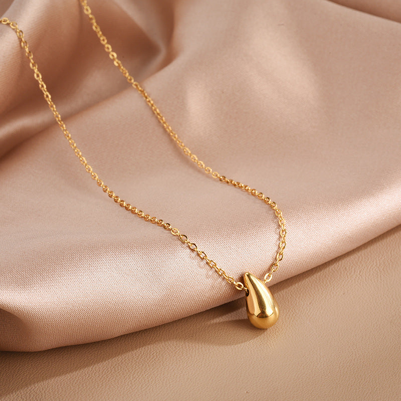 Titanium Steel No Fading Raindrop Female Necklaces