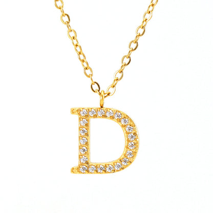 Women's English Letter Pendant High-grade Clavicle Chain Necklaces