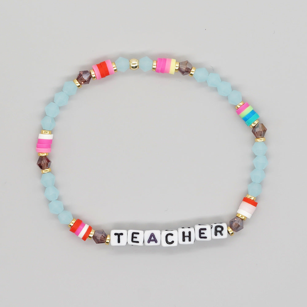 Beads Colorful Polymer Clay Crystal Handmade Bracelets